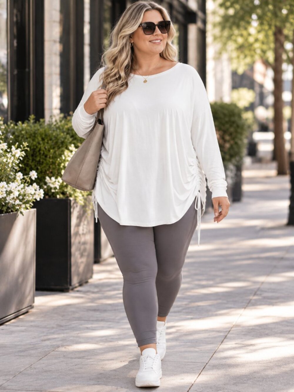 Under Armour Motion Long Sleeve Tee – Cream / Ivory | Plus Size 3X | NWT